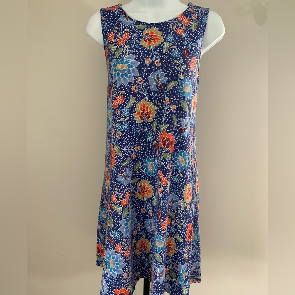Colorful Floral Sleeveless Dress